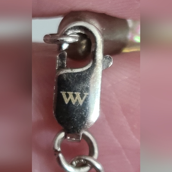 925 sterling designer woven mesh necklace iridescent WV Silver unique Anthro ? - Picture 7 of 15